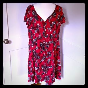 Torrid floral summer dress with tie in the back